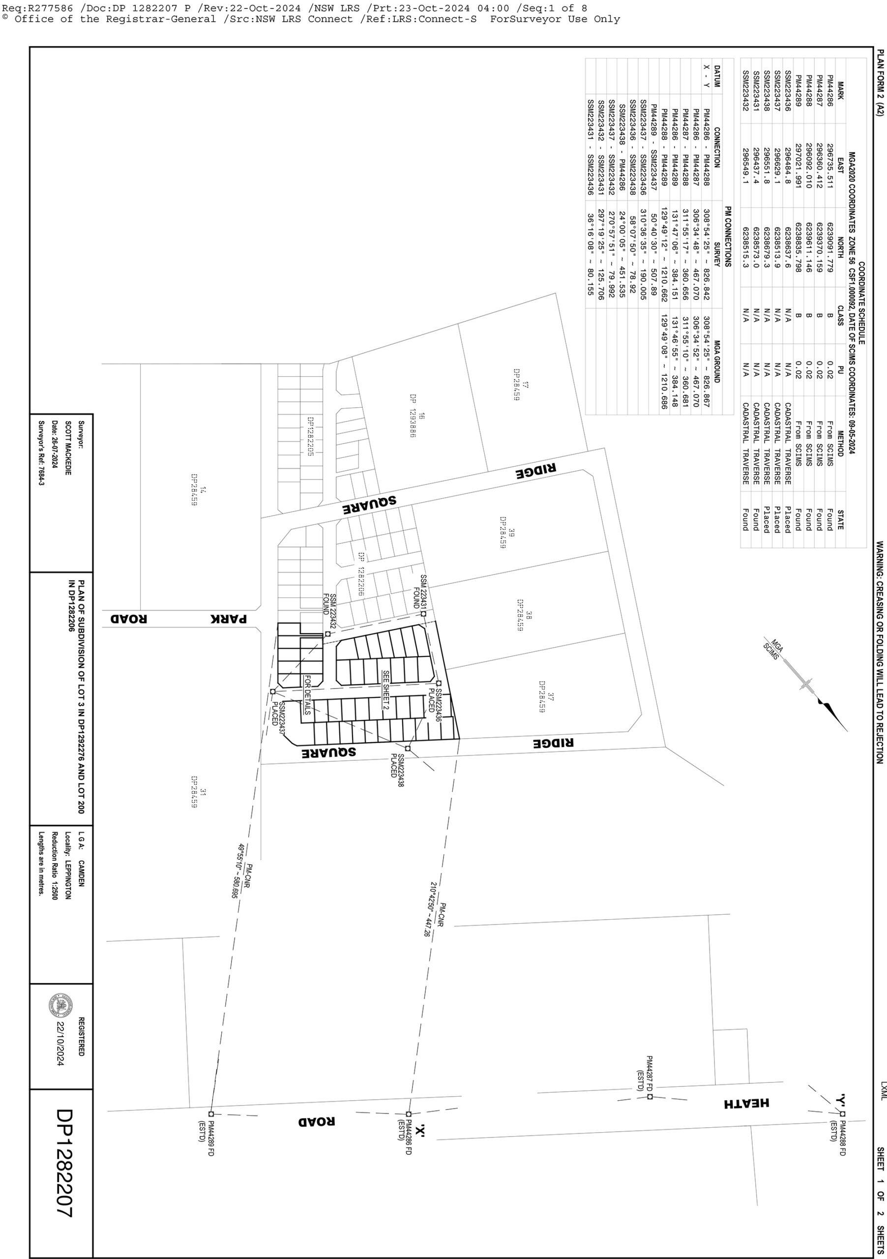 Deposited Plan