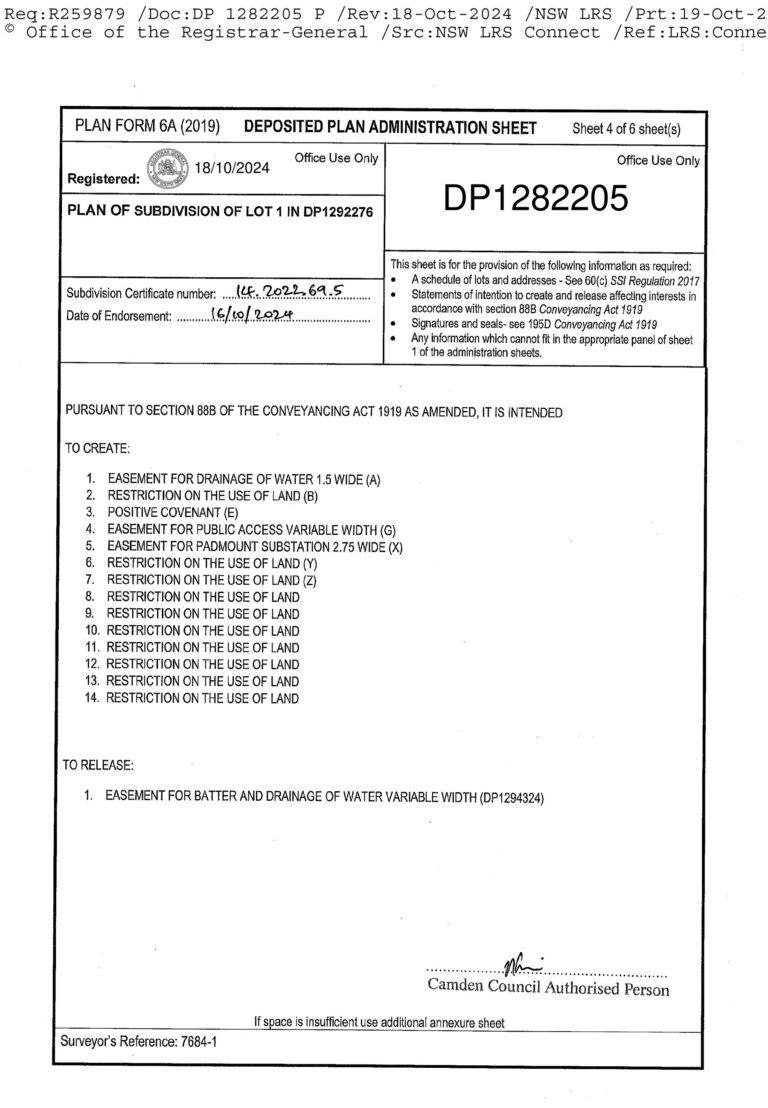 Deposited Plan