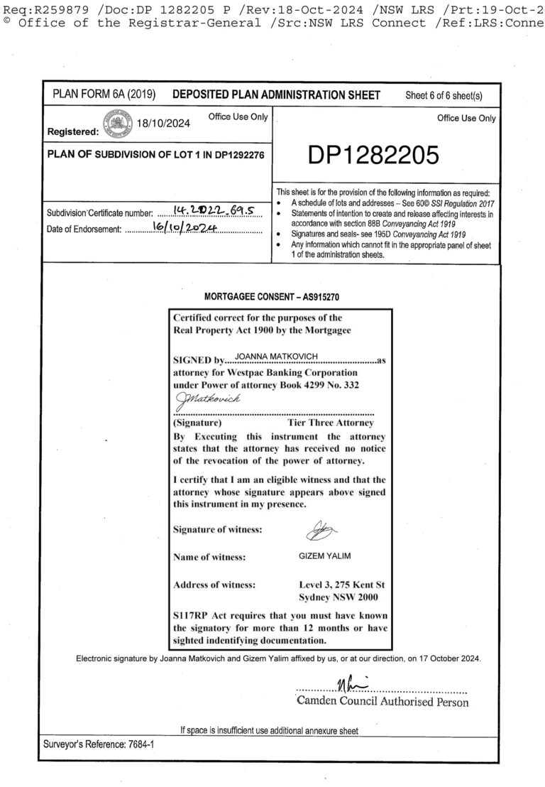 Deposited Plan