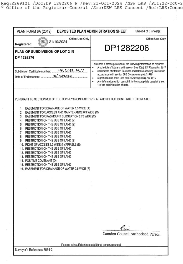 Deposited Plan