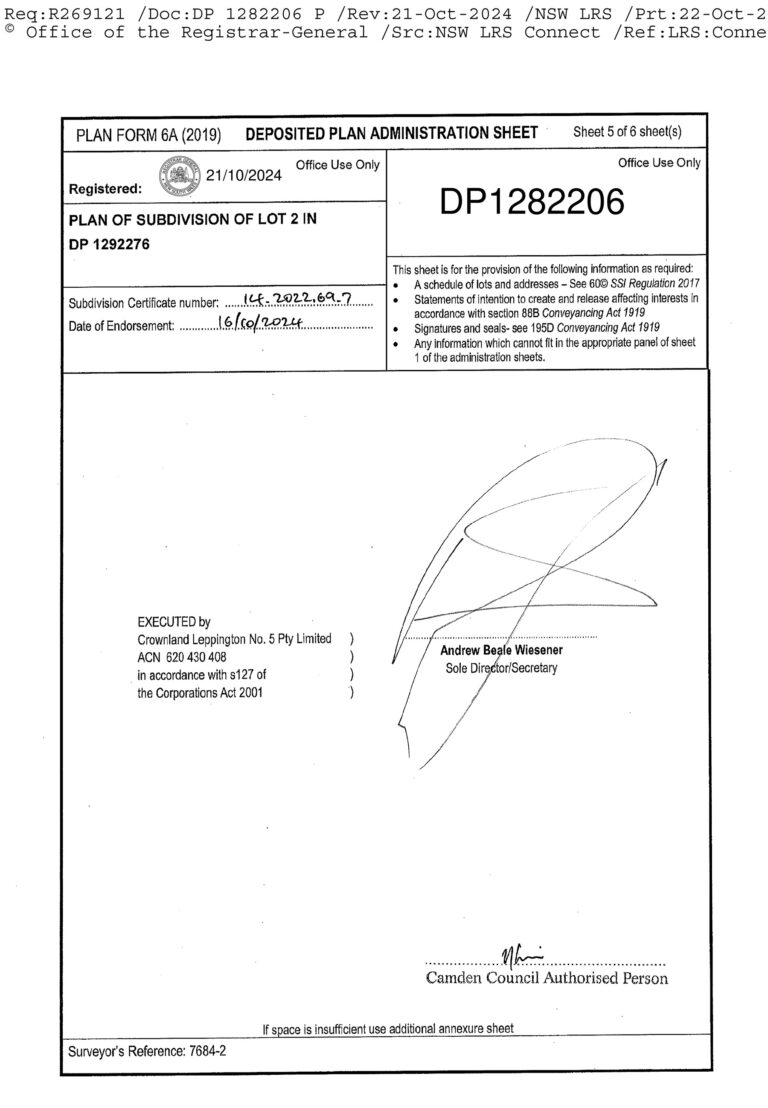 Deposited Plan