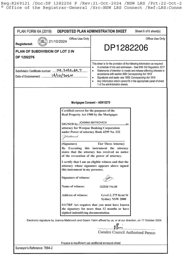 Deposited Plan