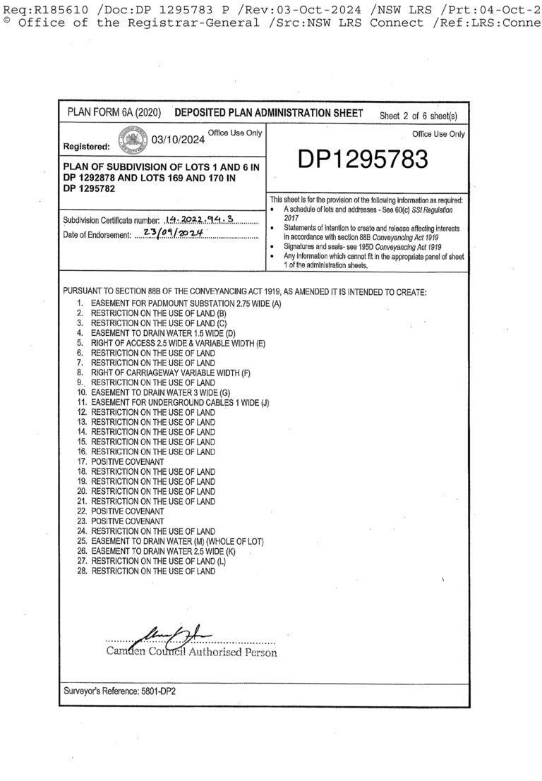 Deposited Plan