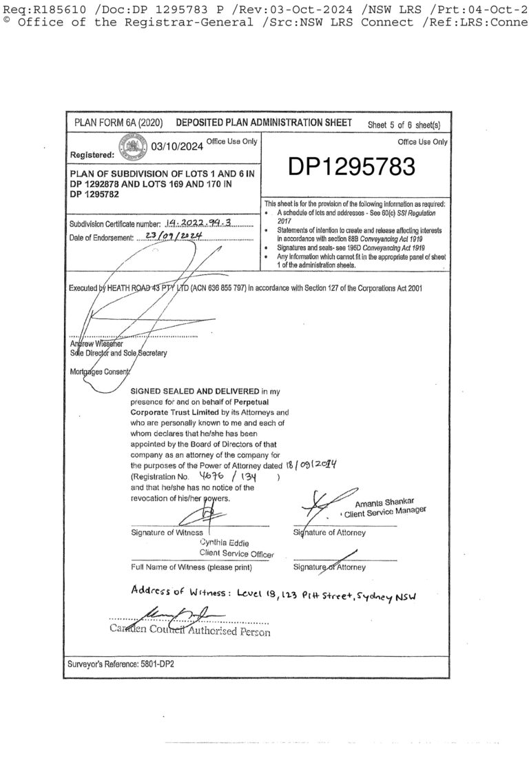 Deposited Plan