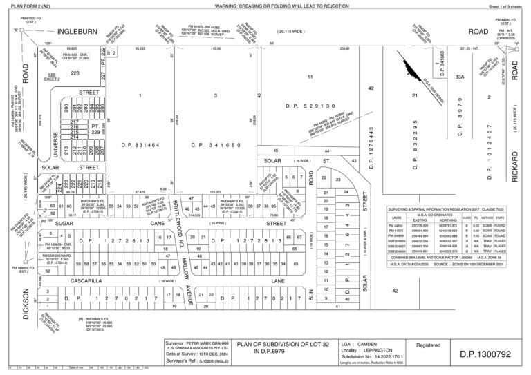 RFI 2 - Plan of Subdivision DP1300792 - Issue3A-1