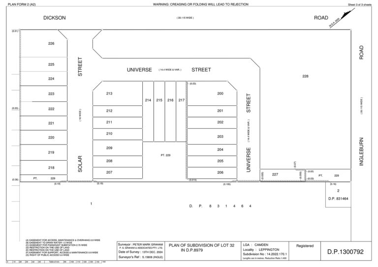 RFI 2 - Plan of Subdivision DP1300792 - Issue3A-3