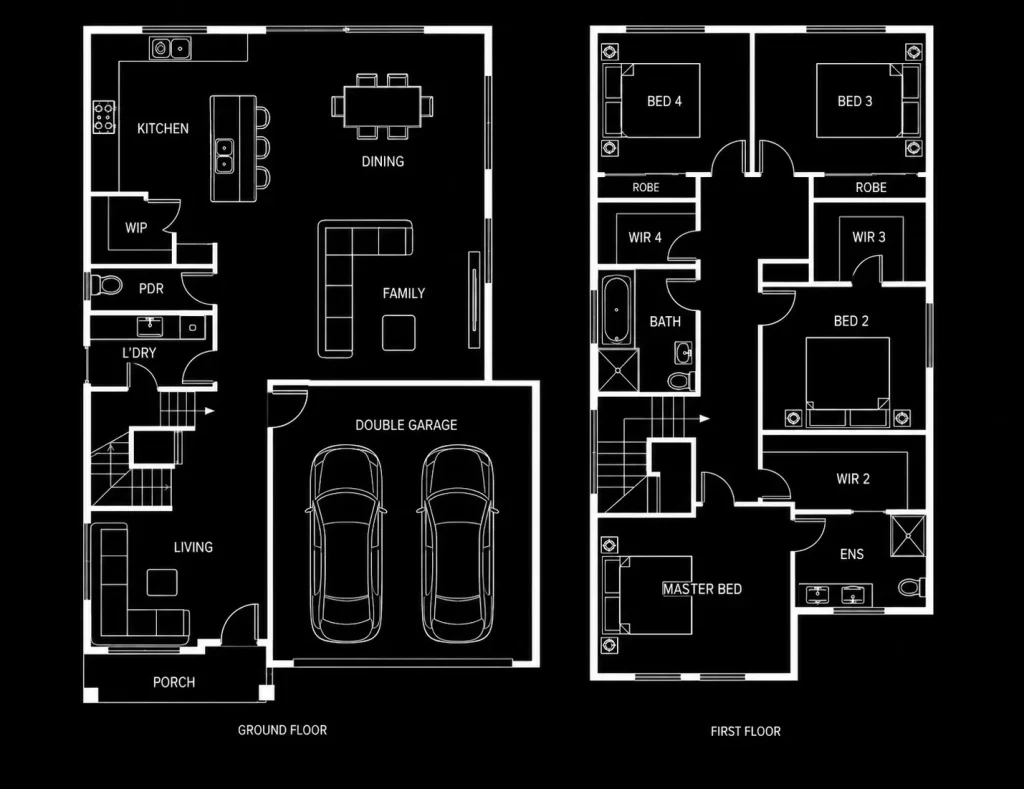 Floor plan of the 5-bedroom house for sale on Eighth Avenue, Austral NSW 2179.