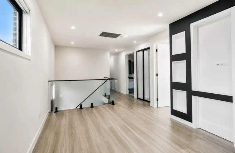 Modern Upstairs Living Area with Timber Flooring - Eighth Avenue, Austral NSW