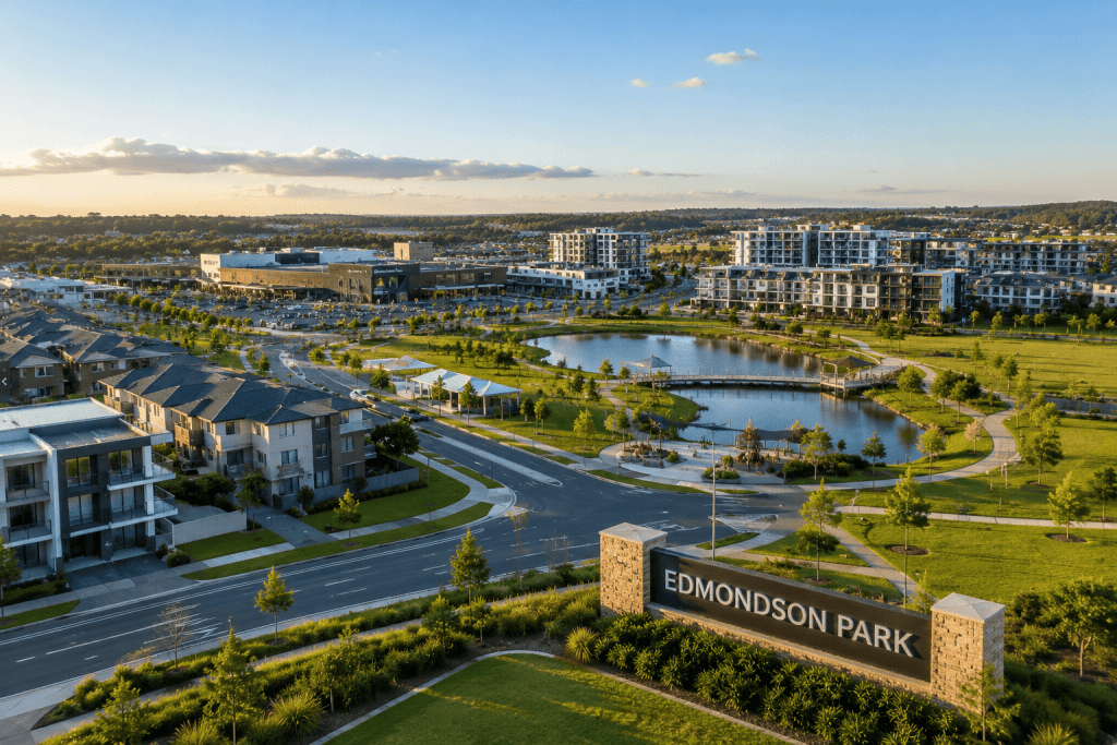 Trusted Real Estate Agents in Edmondson Park NSW showcasing modern homes and the local community
