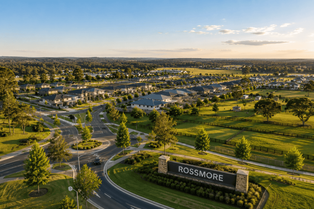 Trusted Real Estate Agents in Rossmore NSW showcasing modern homes and the local community