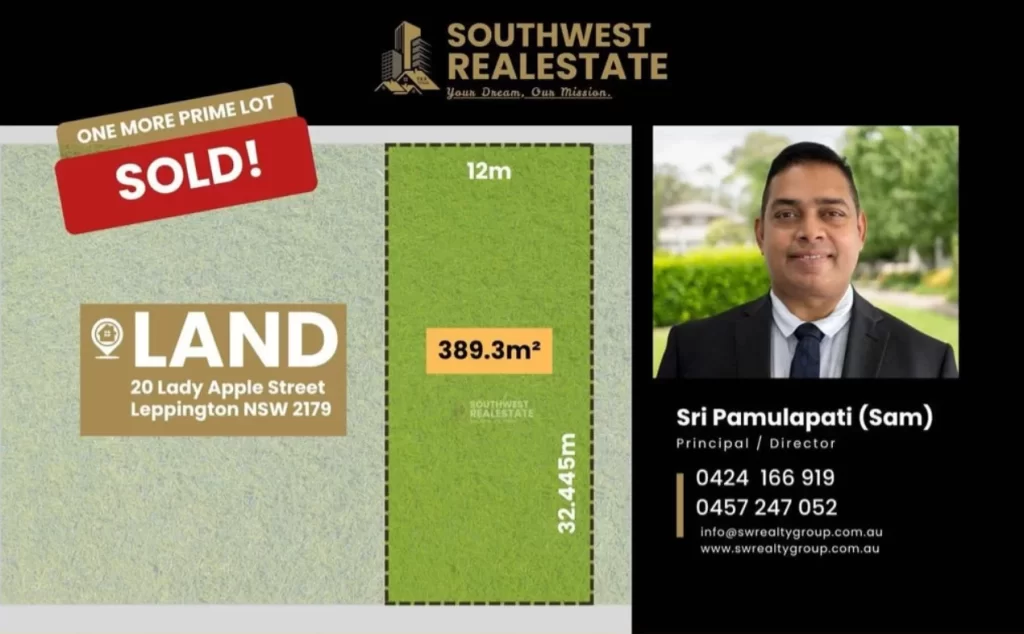 Recently Sold Residential Land at 20 Lady Apple Street, Leppington NSW 2179 by South West Realty Group