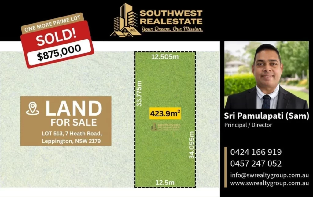 Recently Sold Residential Land at Lot 153, 7 Health Road, Leppington NSW 2179 by South West Realty Group