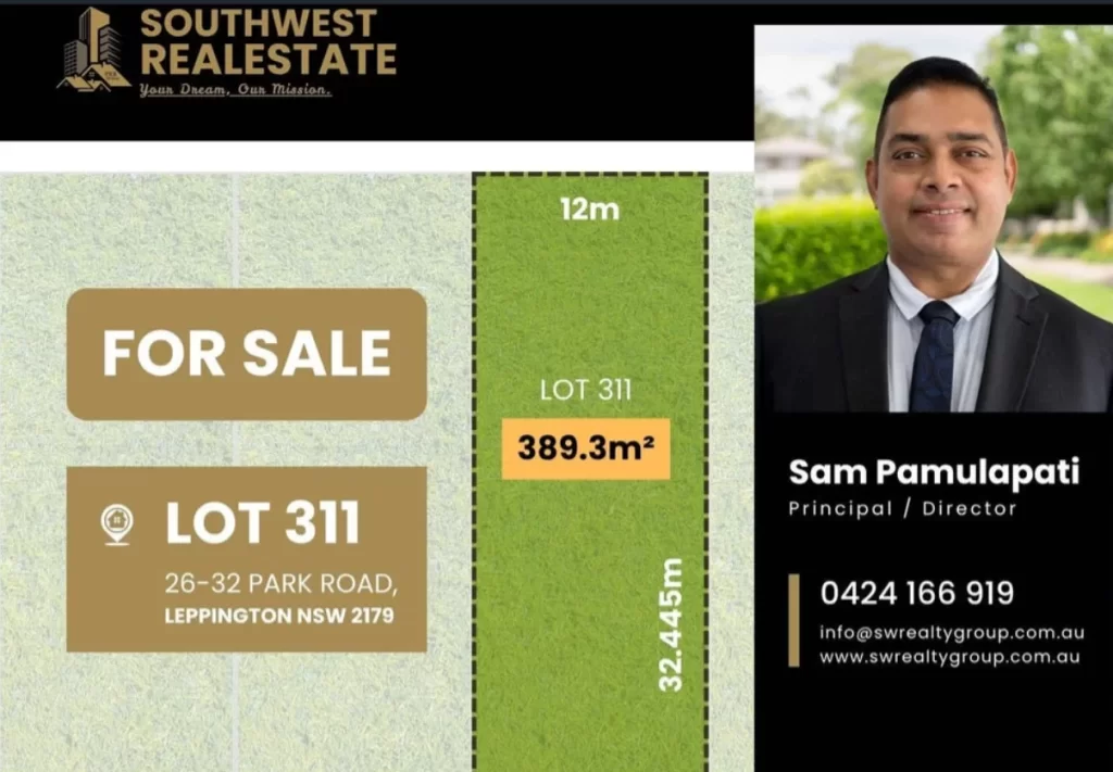 Recently Sold Residential Land at Lot 311, 26–32 Park Road, Leppington NSW 2179 by South West Realty Group